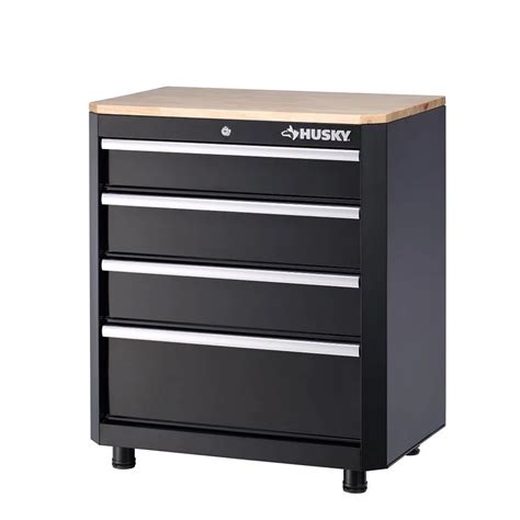 husky steel 4-drawer garage base cabinet|husky welded cabinet garage storage.